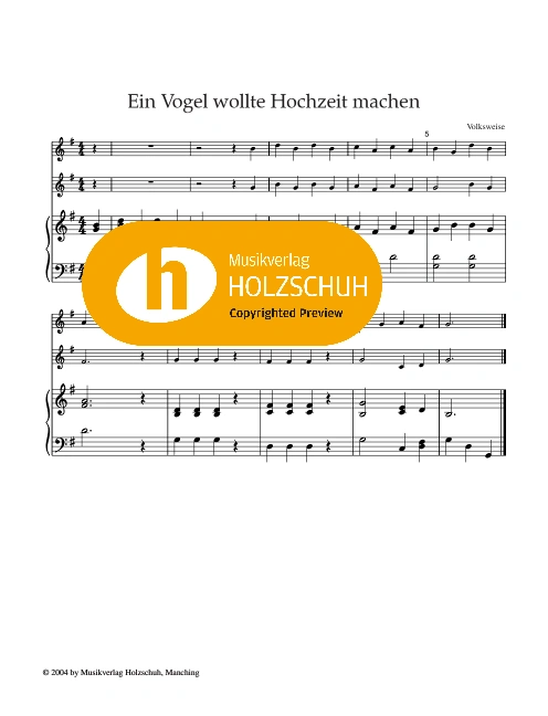 Ein Vogel wollte Hochzeit machen